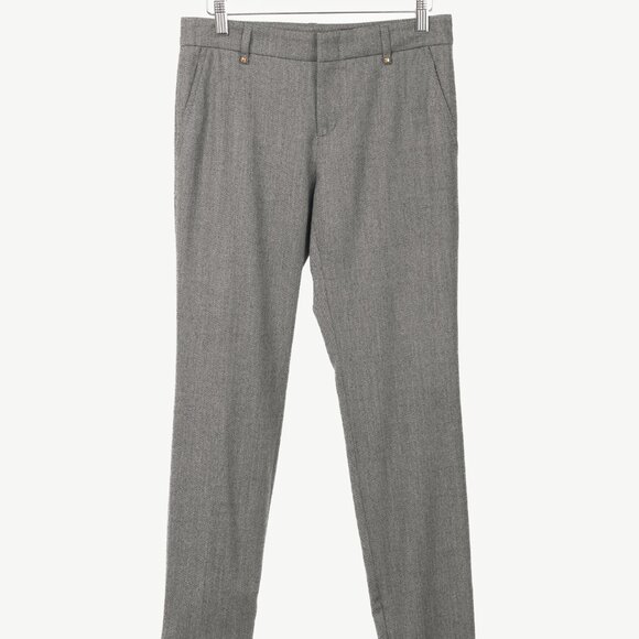 Gucci Grey Stretch-Wool Micro-Diamond Studded Trousers - Picture 1 of 13